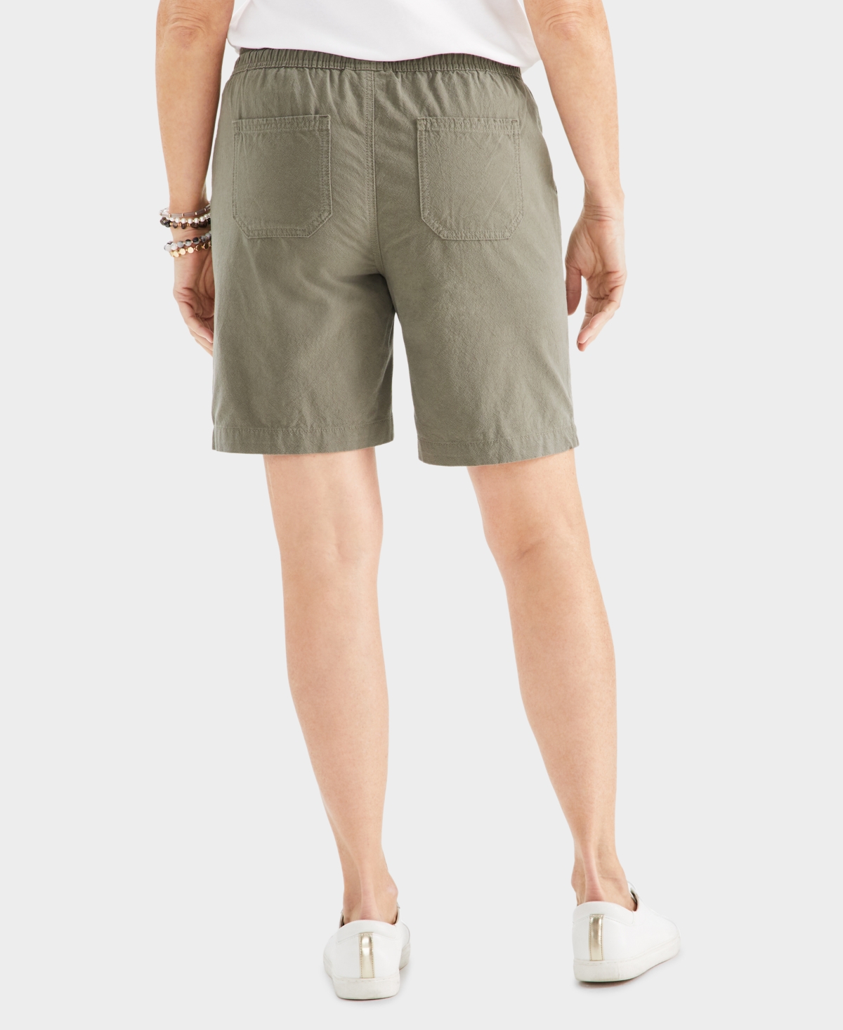 Style & Co Women's Petite Cotton Drawstring Pull-On Shorts, Created for Macy's