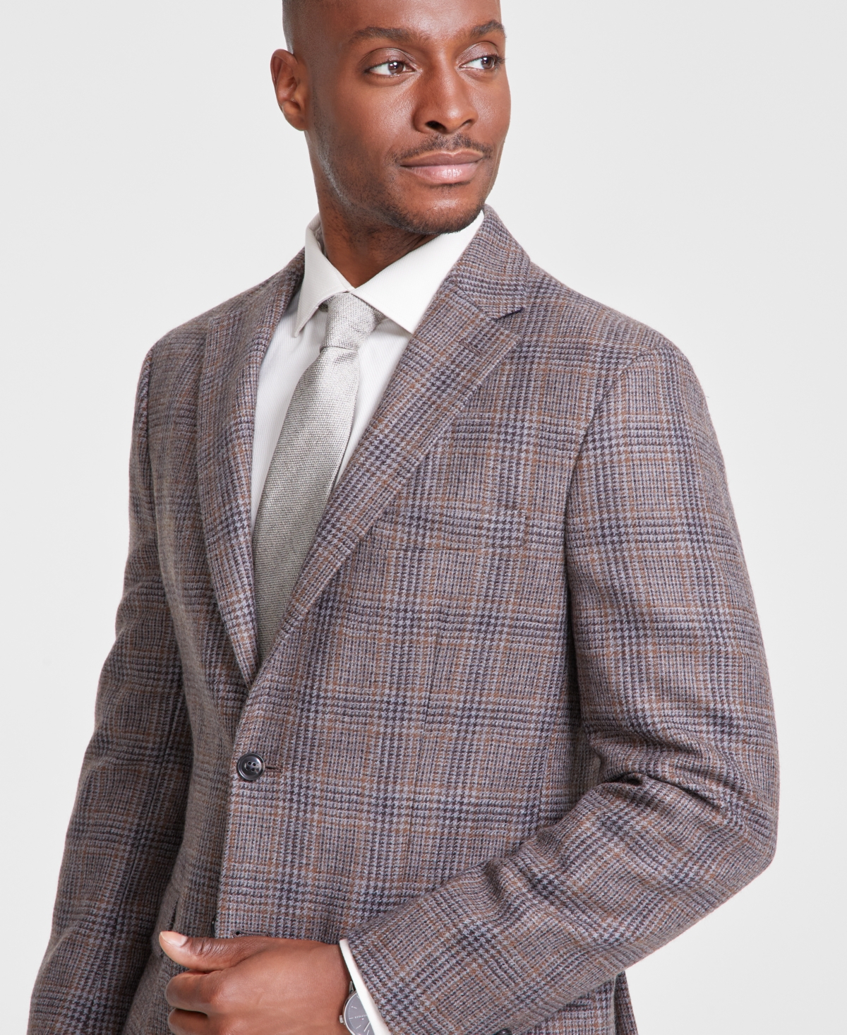 Tommy Hilfiger Men's Modern-Fit Plaid Wool Sport Coat