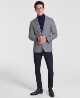 Tommy Hilfiger Men's Modern-Fit Wool Blend Sport Coat - Light Grey/black