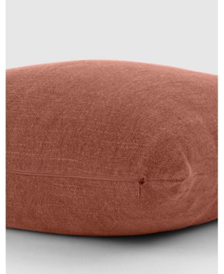 Stone Washed and Distressed Decorative Pillow, 20" x 20"