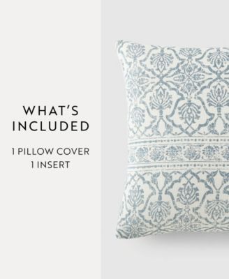Damask Printed Decorative Pillow, 20" x 20"