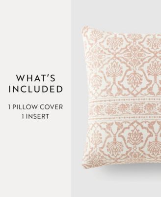 Damask Printed Decorative Pillow, 20" x 20"