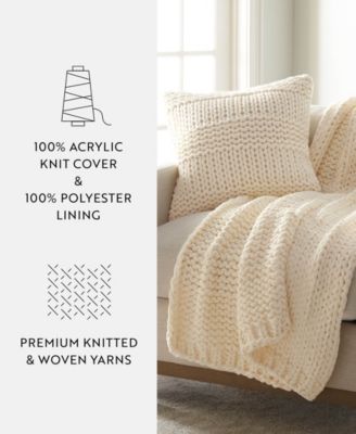 Cozy Chunky Knit Decorative Pillow, 20" x 20"