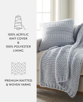 Cozy Chunky Knit Decorative Pillow, 20" x 20"