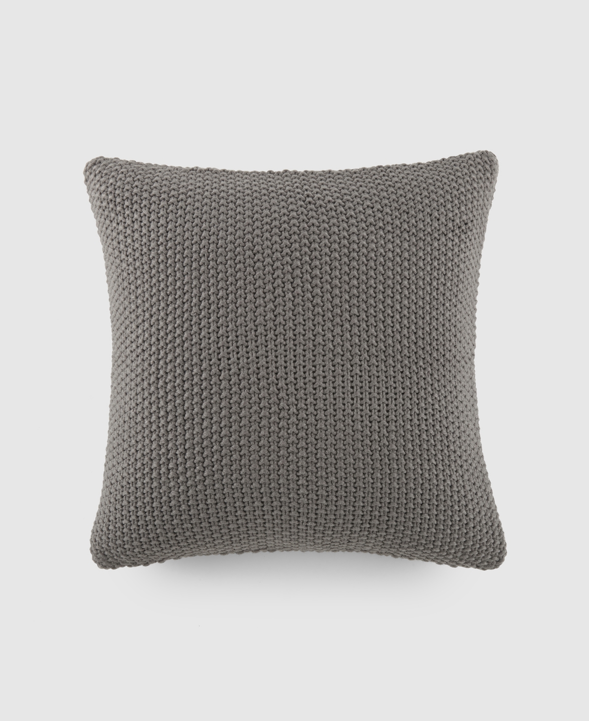 Ienjoy Home Stitch Knit Decorative Pillow, 20" X 20" In Gray