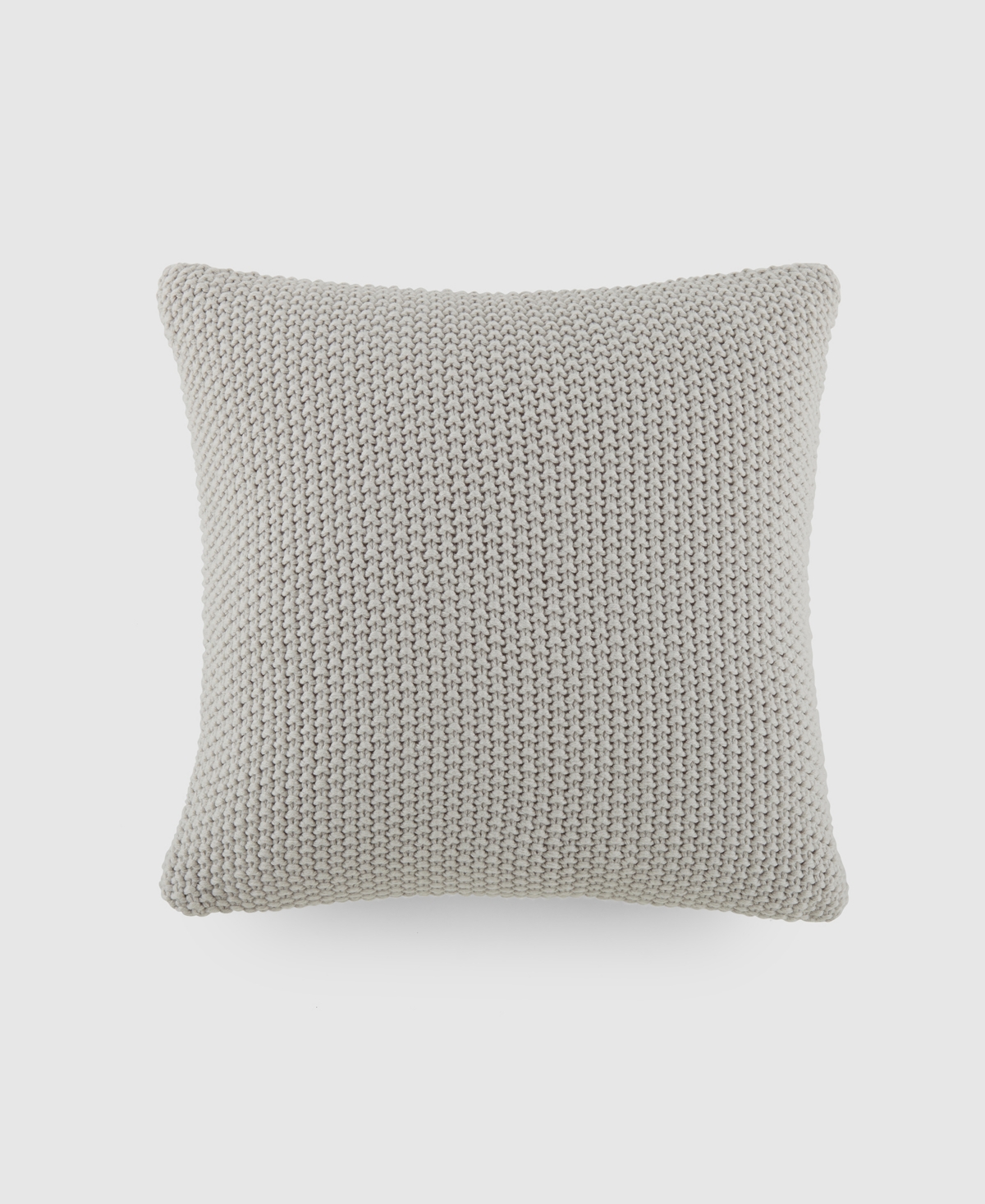 Ienjoy Home Stitch Knit Decorative Pillow, 20" X 20" In Light Gray