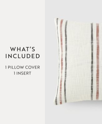 Striped Yarn Dyed Decorative Pillow, 20" x 20"