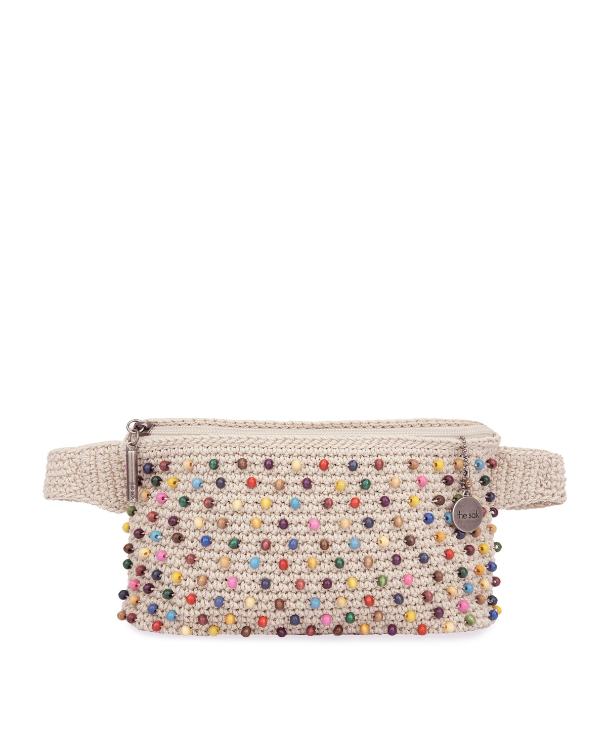 Caraway Crochet Small Belt Bag - Ecru Multi Beads