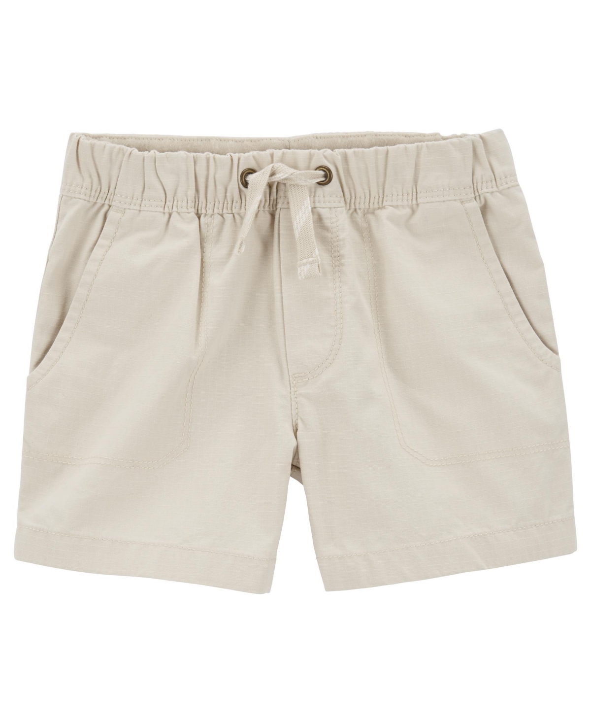 Shop Carter's Toddler Pull On Canvas Shorts In Cream
