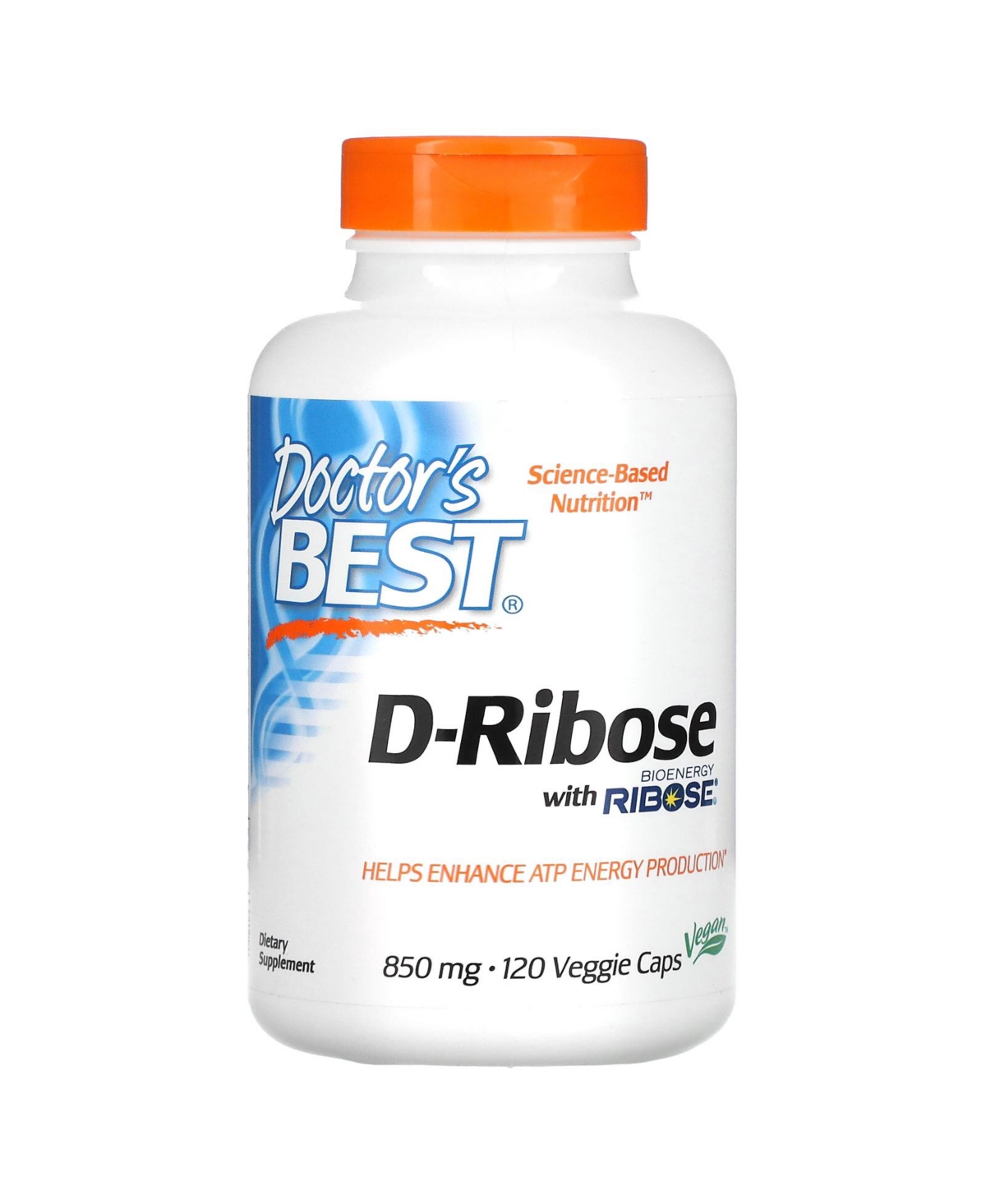 D-Ribose with Bioenergy Ribose 850 mg - 120 Veggie Caps (170 mg per Capsule) - Assorted Pre-Pack
