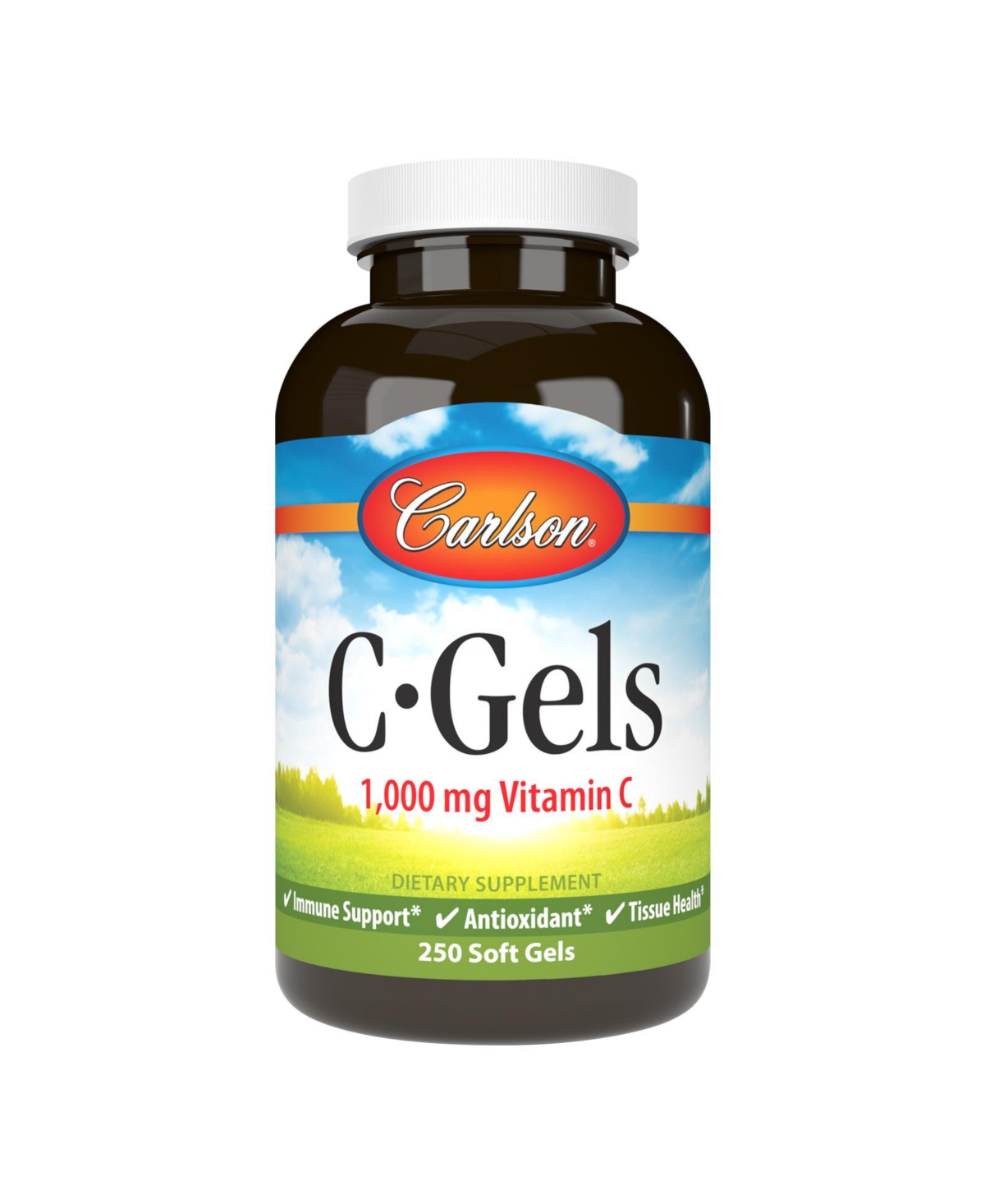 Carlson - C-Gels, 1000 mg, Vitamin C Softgels, Immune Support, Antioxidant, 250 Softgels - Assorted Pre-Pack