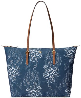 Lauren Ralph Lauren ラルフローレン Paisley Nylon Keaton Tote Lauren Ralph Lauren Paisley Nylon Keaton Tote - Macy's