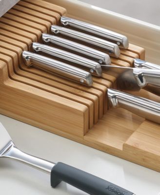 Drawerstore Large Bamboo 2-Tier Knife Organizer