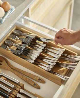 Drawerstore Large Bamboo Compact Cutlery Organizer