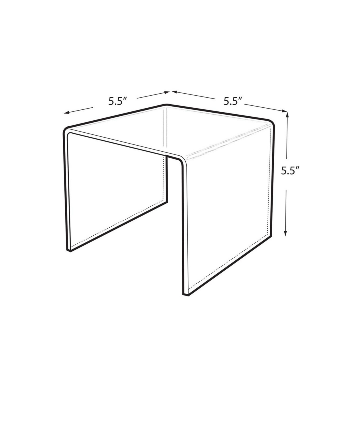 Azar Displays Clear Acrylic Riser Pedestal Display 5.5