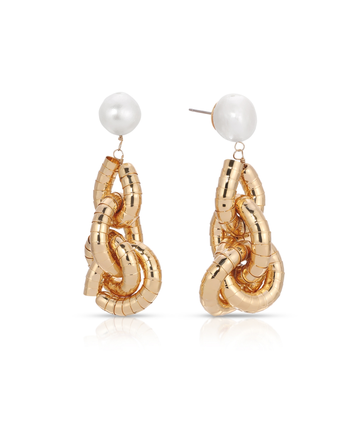 Shop Ettika Liquid Gold-plated Cultured Freshwater Pearl 18k Gold-plated Drop Earrings