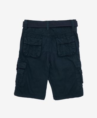 Big Boys Belted Twill Cargo Shorts