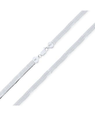 .925 Sterling Silver 3.5 mm Flat Omega Snake Flexible Herringbone Collar Necklace