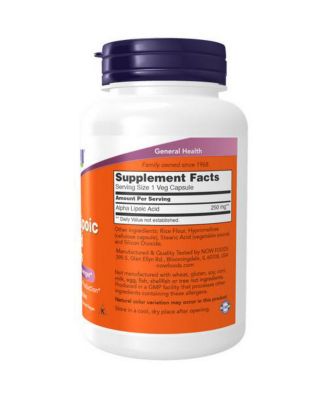 ALPHA LIPOIC ACID, 250 mg, 120 Caps