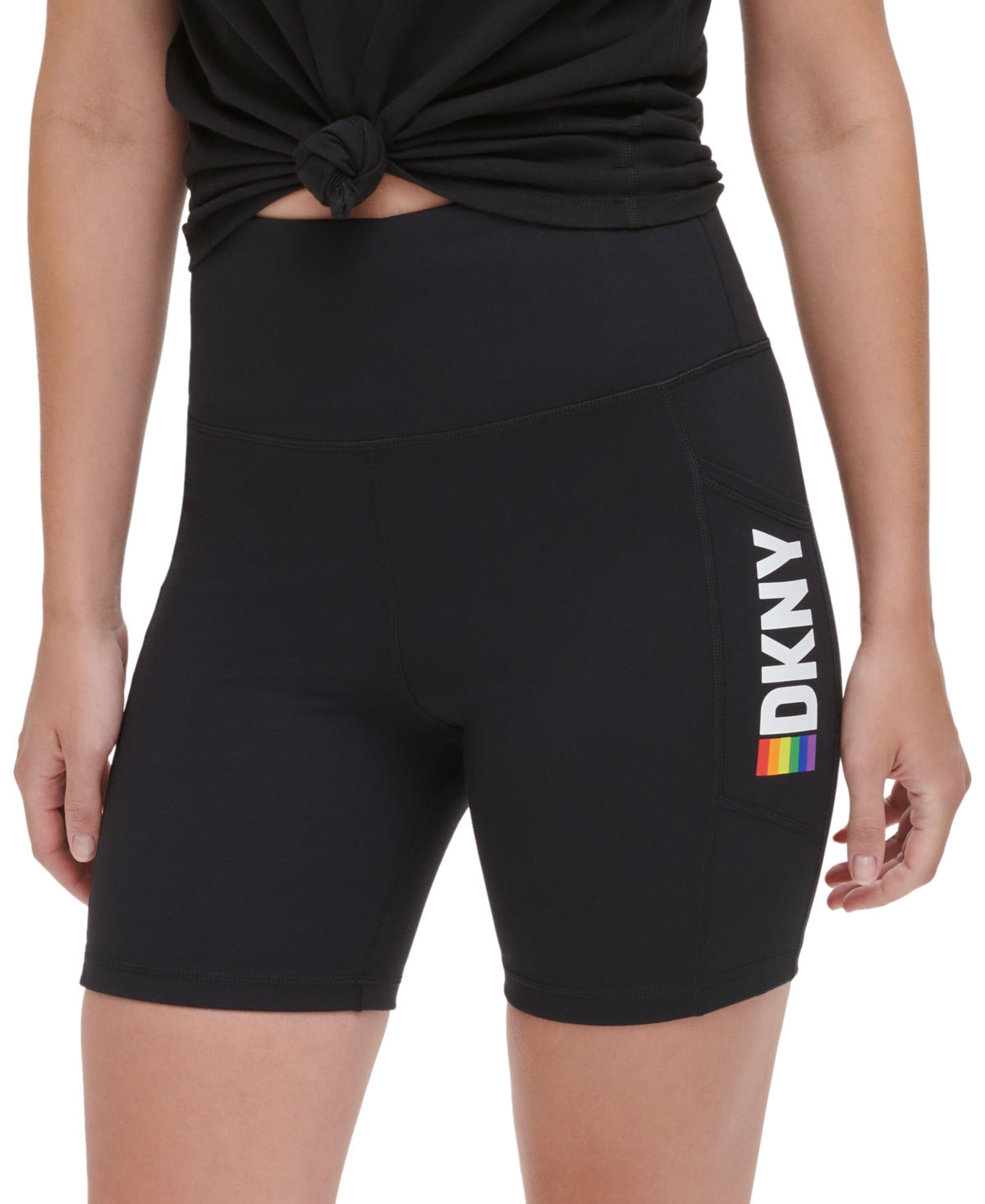 Sport Women's Rainbow Pride High Rise Bike Shorts - Black
