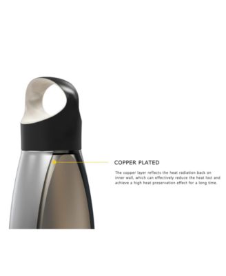 Stainless Steel Vacuum Insulated Water Bottle with Silicone Base and Handle Lid