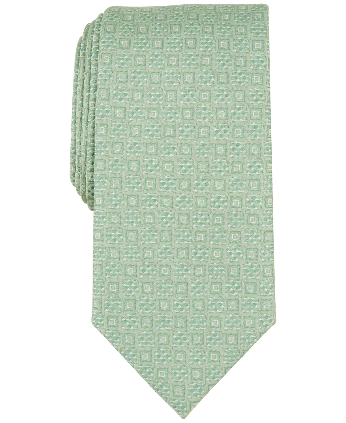 Shop Perry Ellis Men's Randall Neat Square Tie In Green