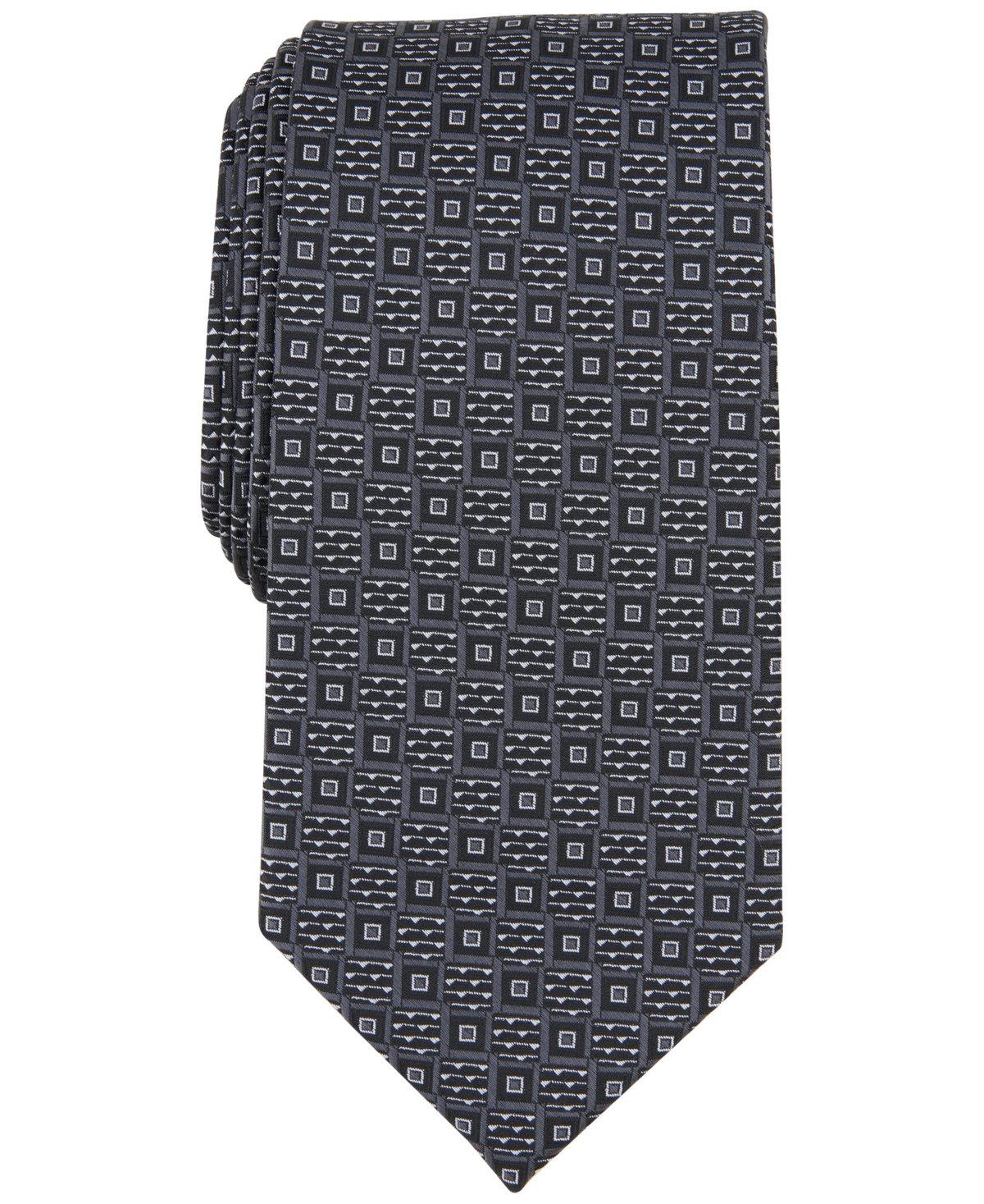 Shop Perry Ellis Men's Randall Neat Square Tie In Black