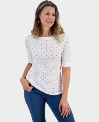 macy's elbow sleeve top