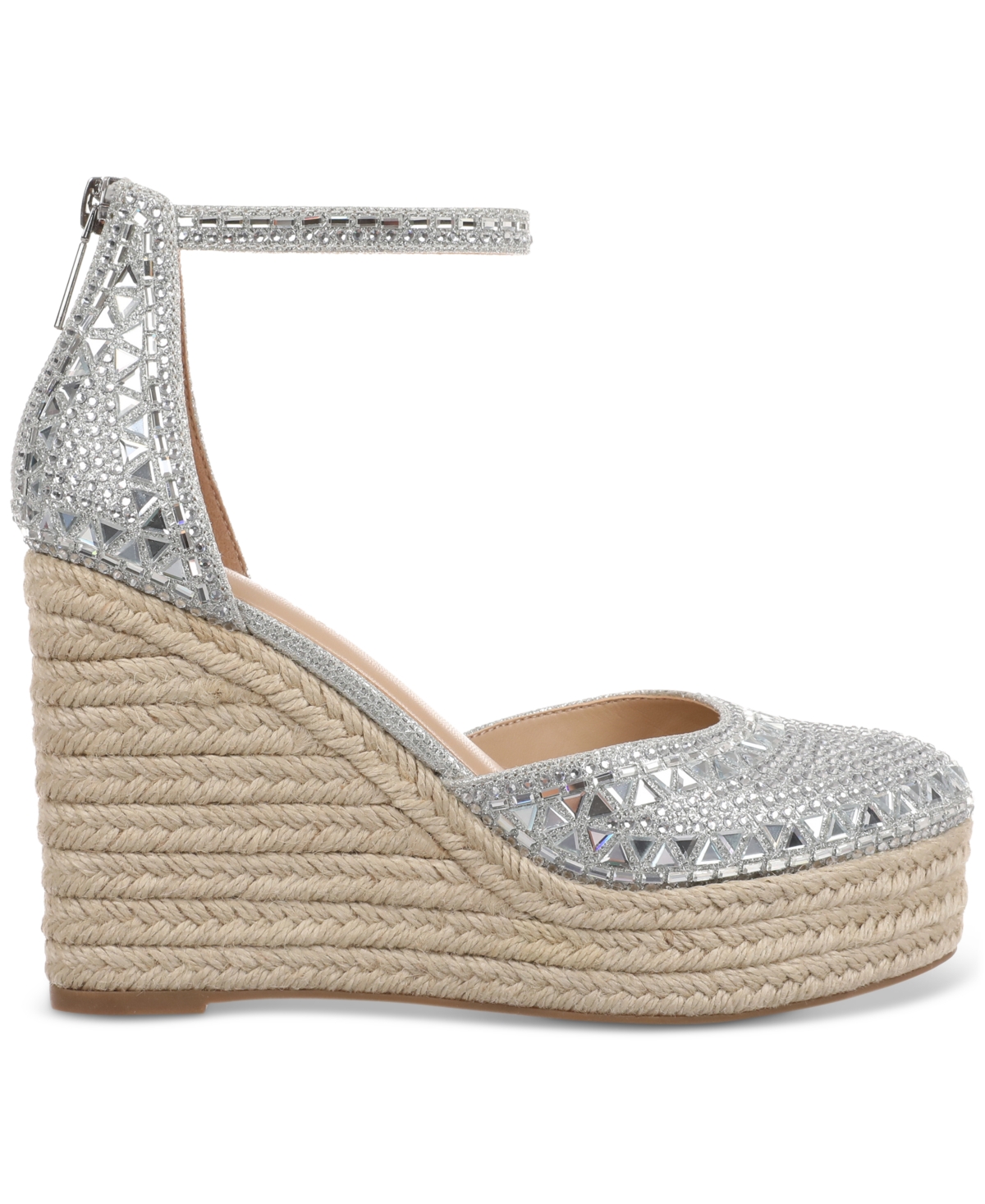 Shop Thalia Sodi Women's Mika Embellished Espadrille Wedge Sandals In Gold