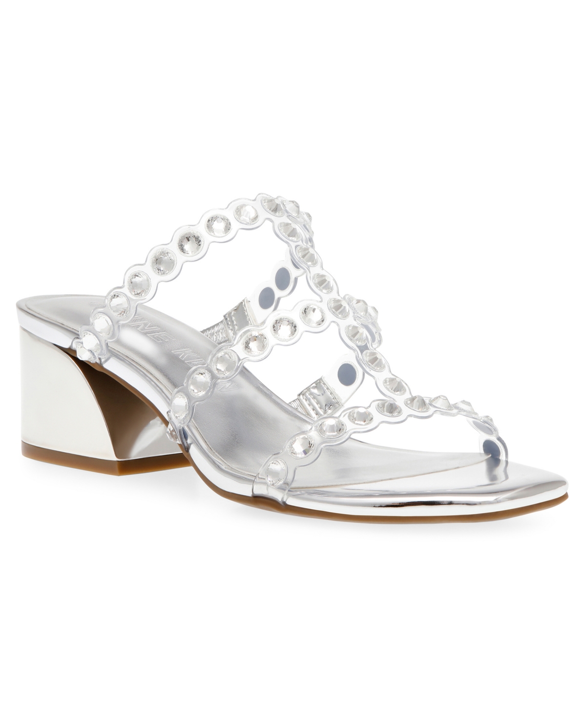Women's Malti Block Heel Sandals - Clear Crystal, Silver