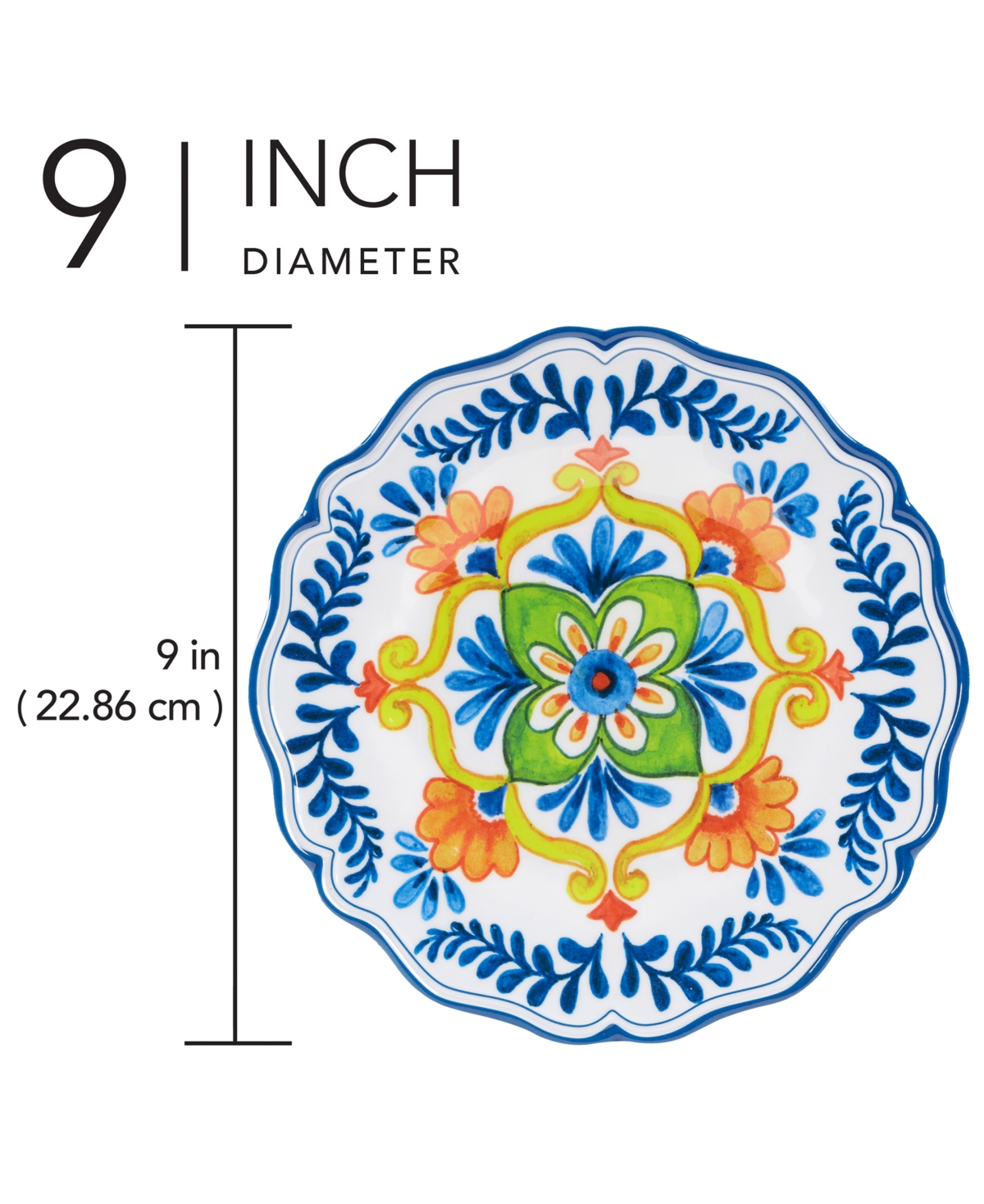 Certified International Flores Set Of 4 Salad Plate 9", Service For 4 In Miscellaneous