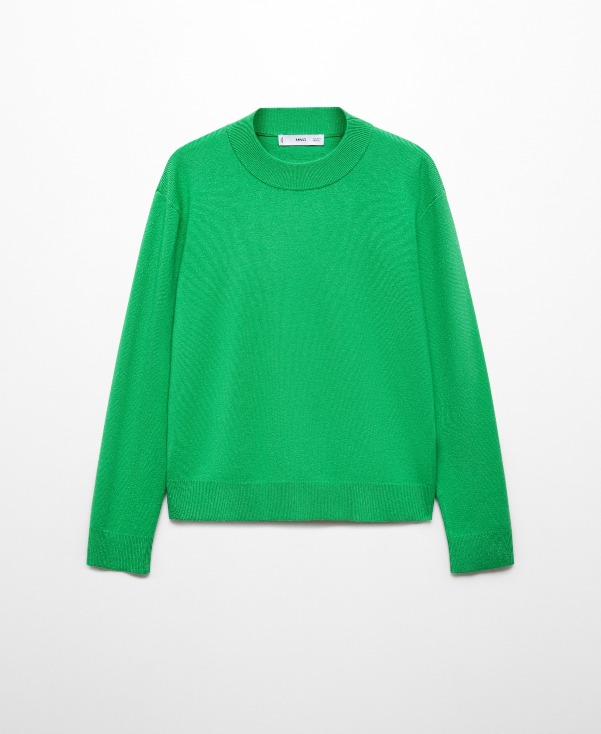 Mango Women's Round-neck Knitted Sweater In Green