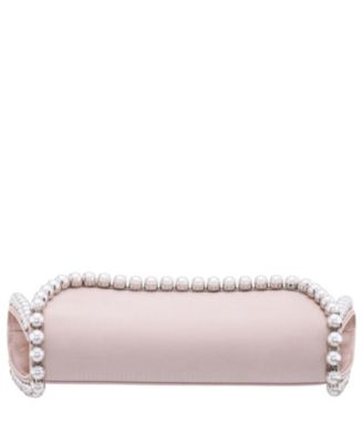 Imitation Pearl Trim Trapezoid Flap Bag