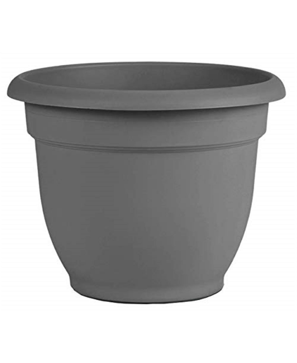 AP16908 Ariana Planter with Self-Watering Disk, Charcoal - 16 inches - Charcoal