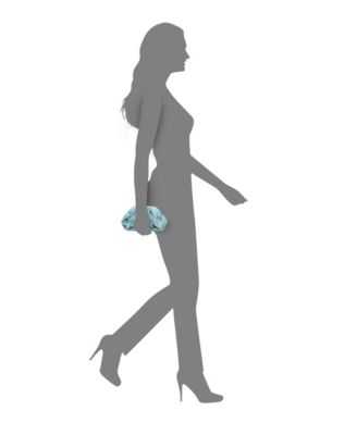 Metallic Pleated Frame Clutch Handbag