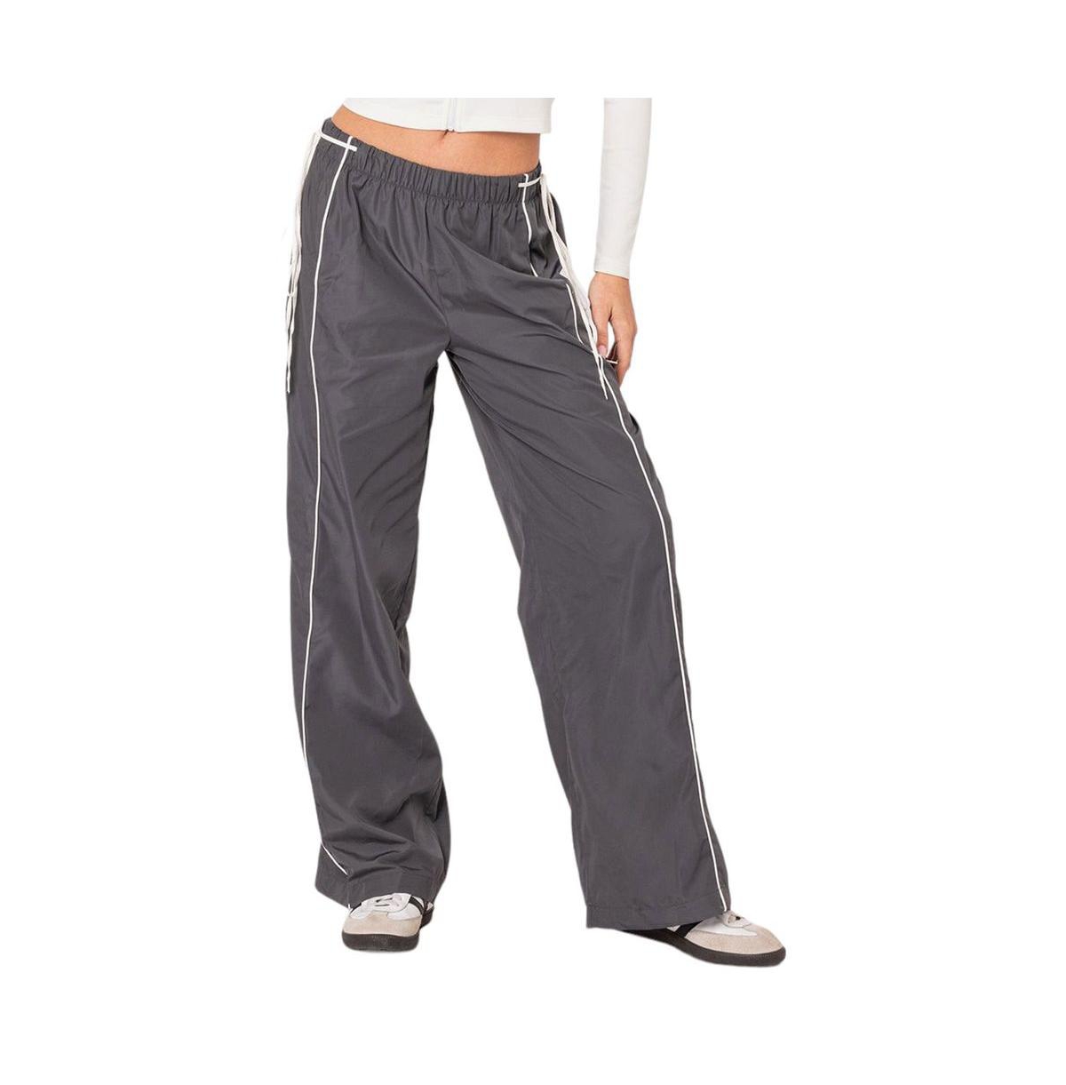 EDIKTED WOMEN'S SCARLOT RIBBON TRACK PANTS