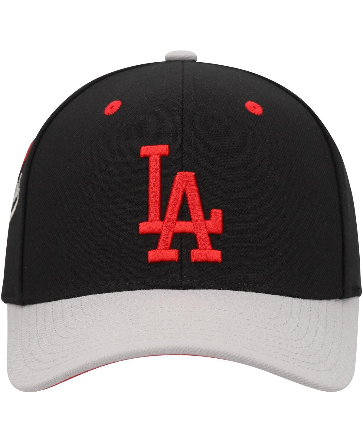 Shop Mitchell & Ness Men's  Black Los Angeles Dodgers Bred Pro Adjustable Hat