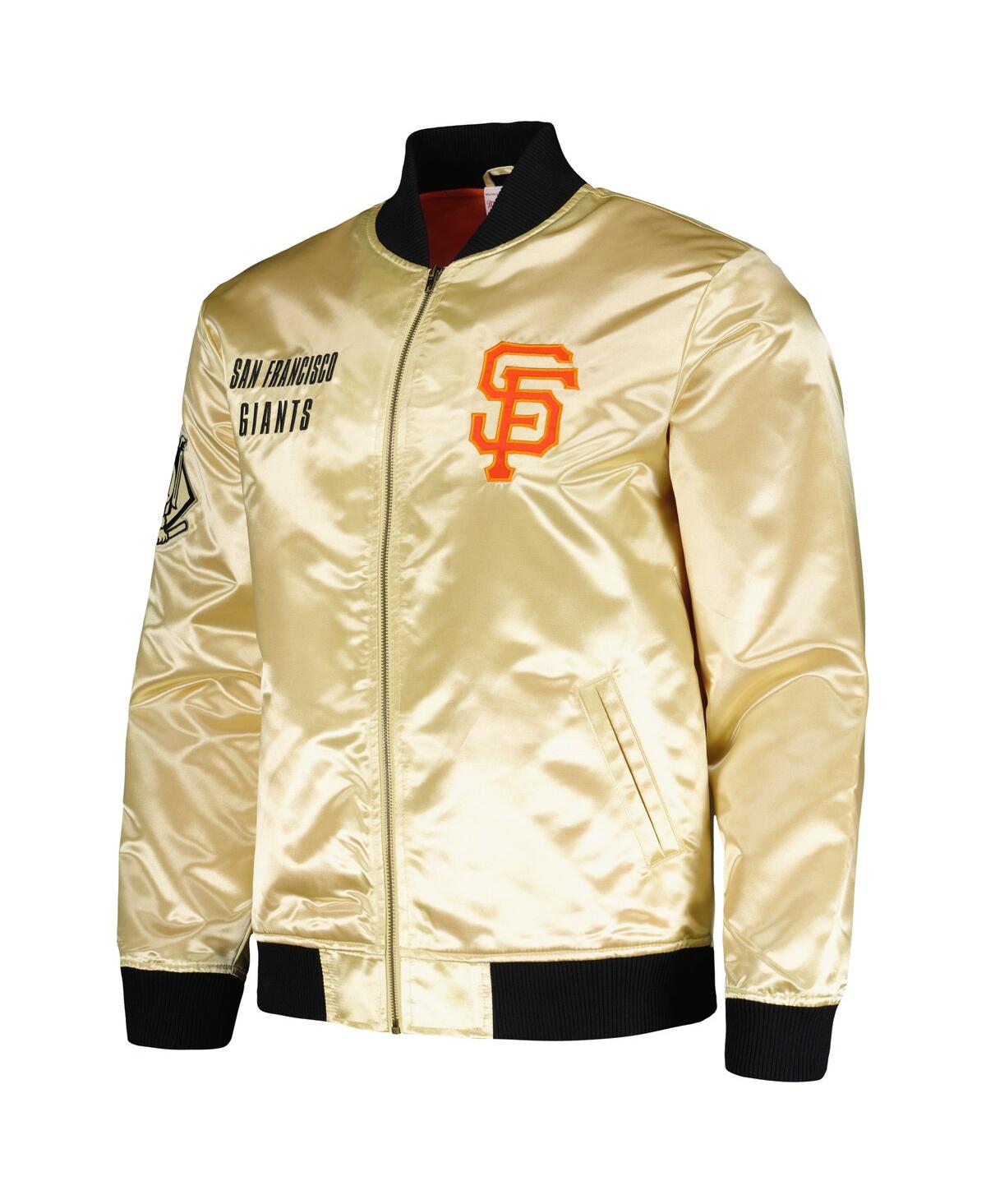 Shop Mitchell & Ness Men's  Gold San Francisco Giants Og 2.0 Lightweight Satin Full-zip Jacket