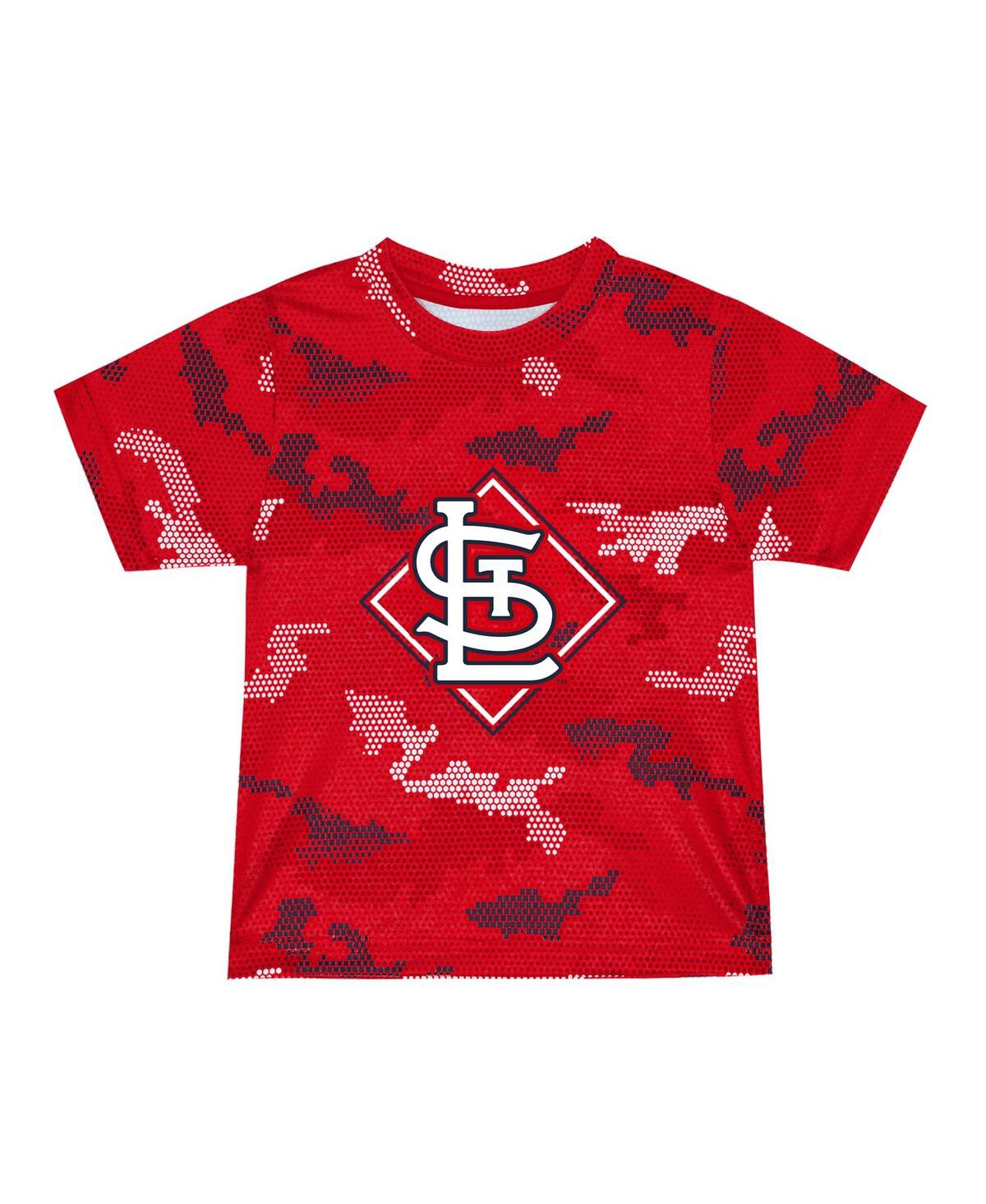 Shop Fanatics Toddler Boys And Girls  Red St. Louis Cardinals Field Ball T-shirt And Shorts Set