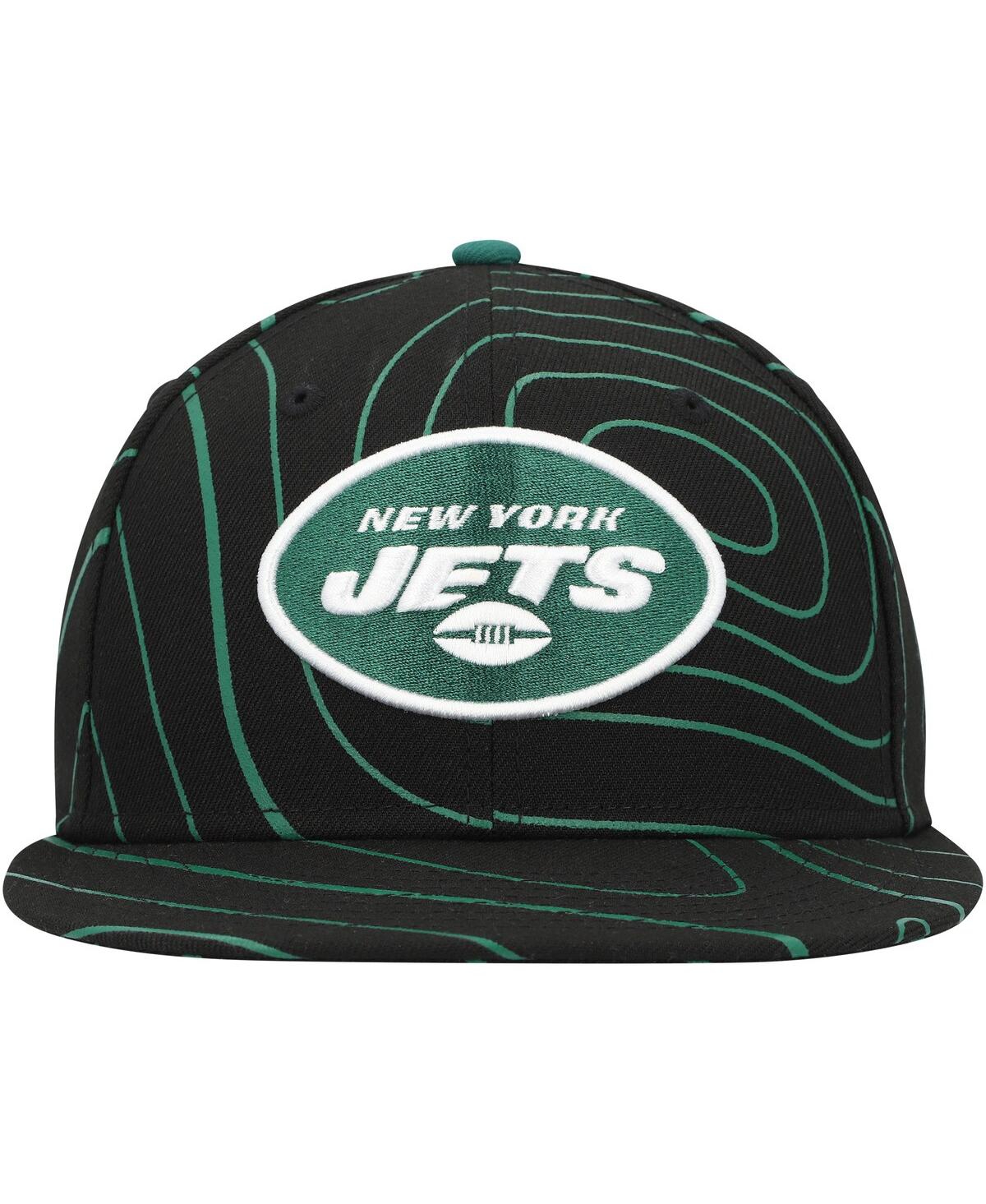 New Era Black New York Jets Geo 59fifty Fitted Hat In Black