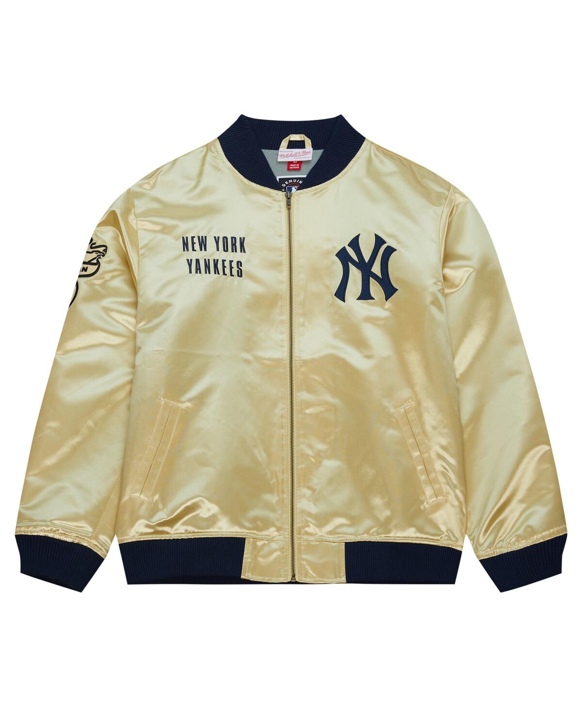 Shop Mitchell & Ness Men's  Gold New York Yankees Og 2.0 Lightweight Satin Full-zip Jacket