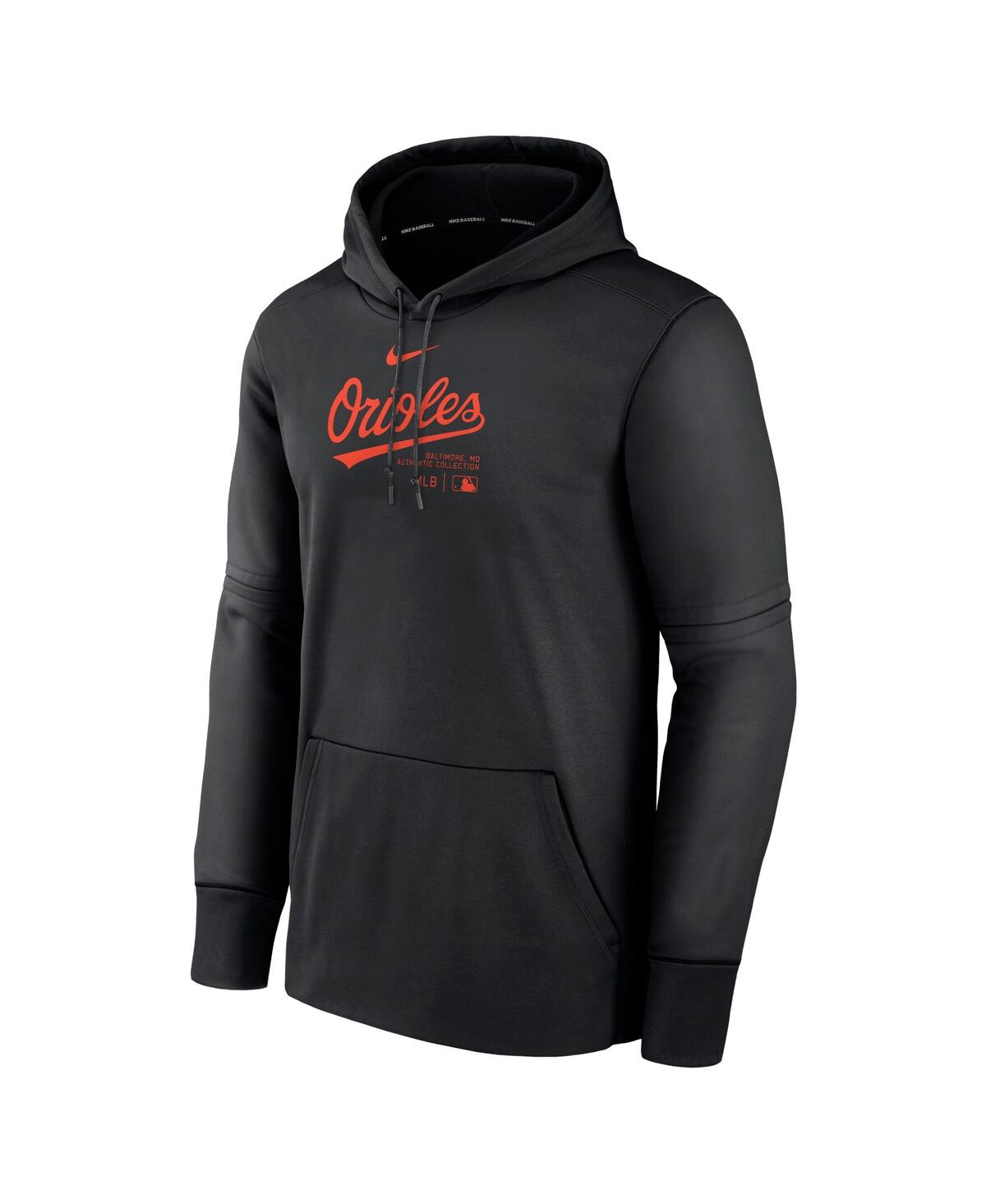 Shop Nike Men's  Black Baltimore Orioles Authentic Collection Practice Performance Pullover Hoodie