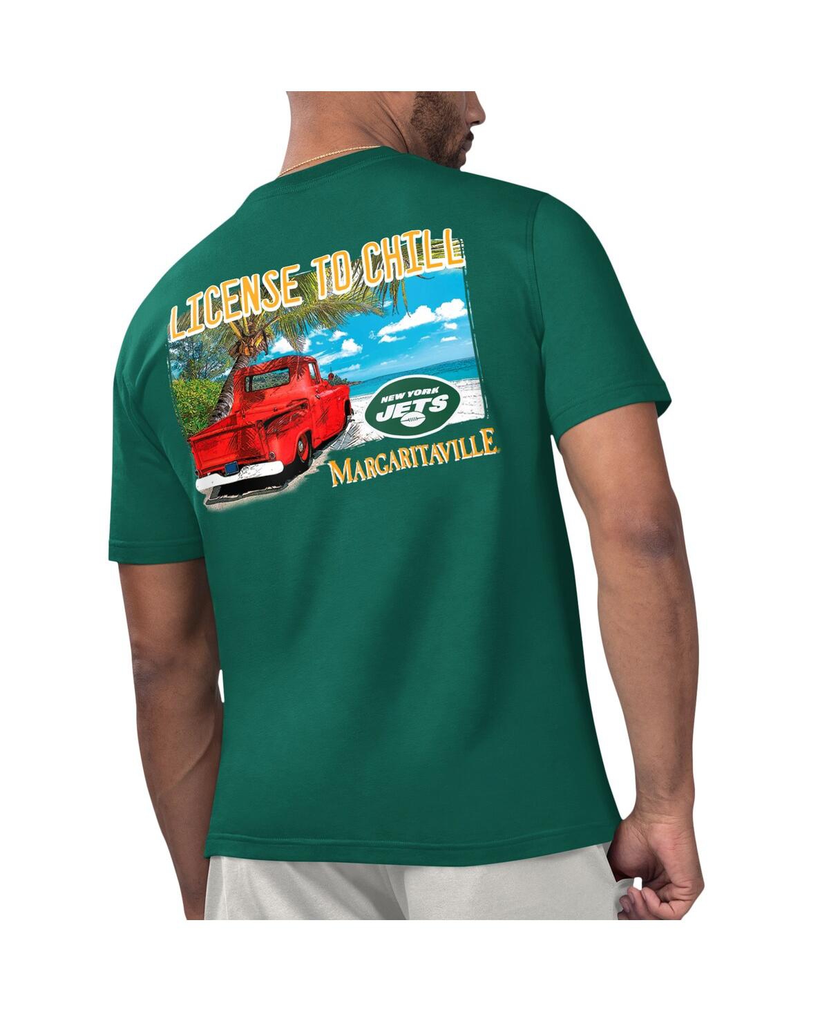Shop Margaritaville Men's  Green New York Jets Licensed To Chill T-shirt