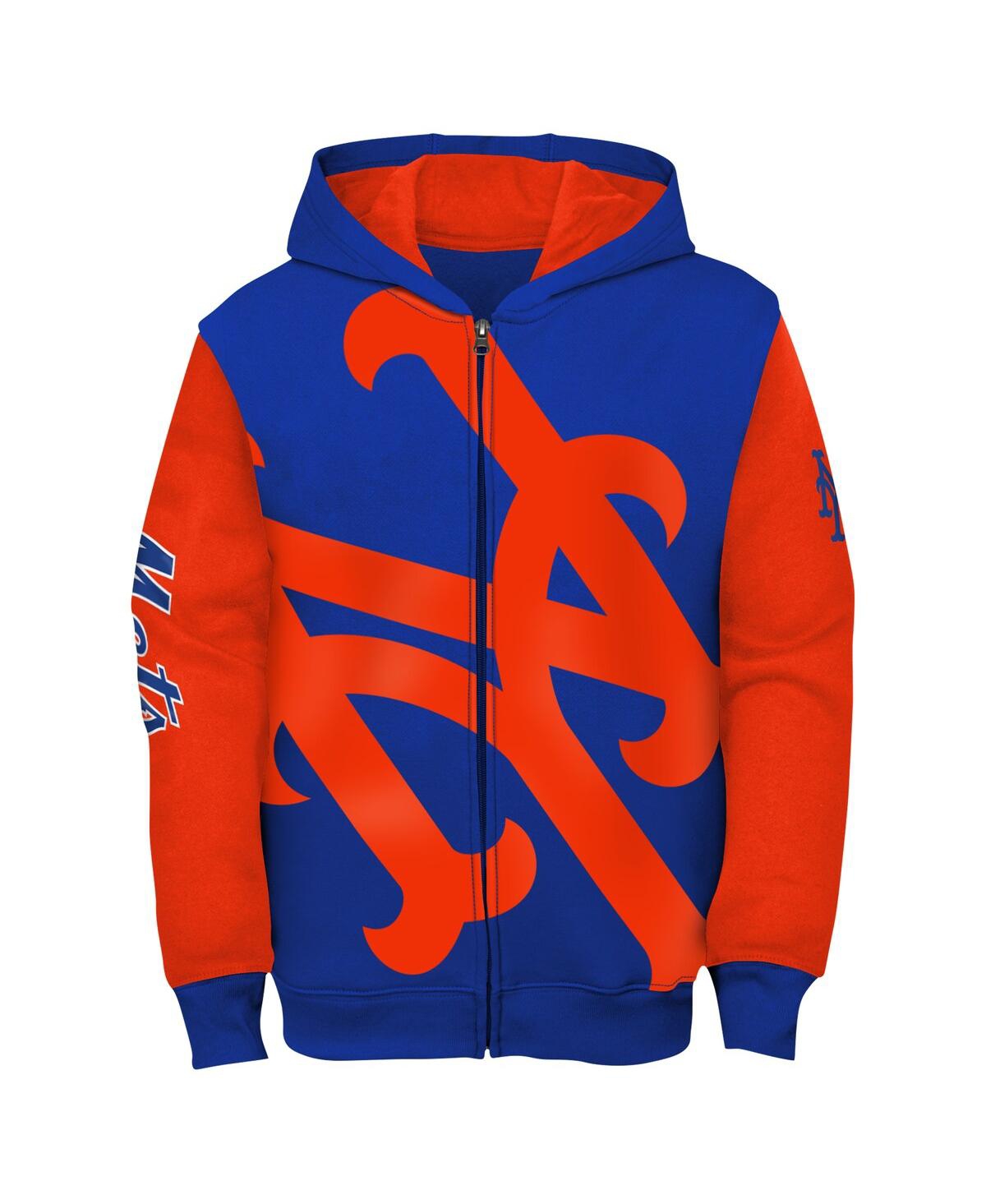 Shop Fanatics Toddler Boys Royal New York Mets Postcard Full-zip Hoodie