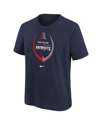 Little Girls Navy New England Patriots Icon T-shirt