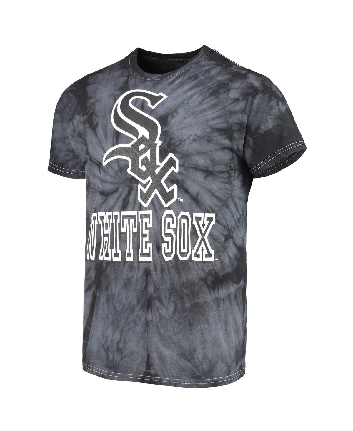Shop Stitches Men's  Black Chicago White Sox Spider Tie-dye T-shirt