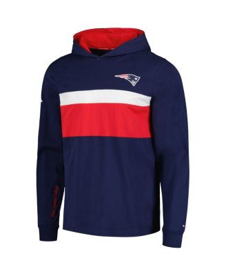 Men's Navy New England Patriots Morgan Long Sleeve Hoodie T-shirt