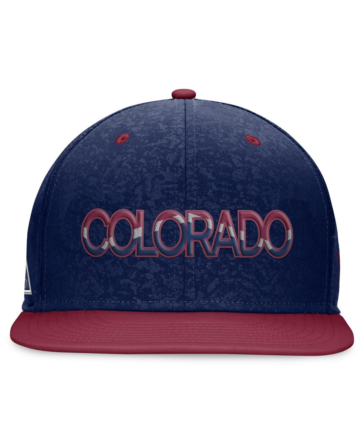 Shop Fanatics Men's  Navy, Burgundy Colorado Avalanche Authentic Pro Alternate Jersey Snapback Hat In Navy,burgundy