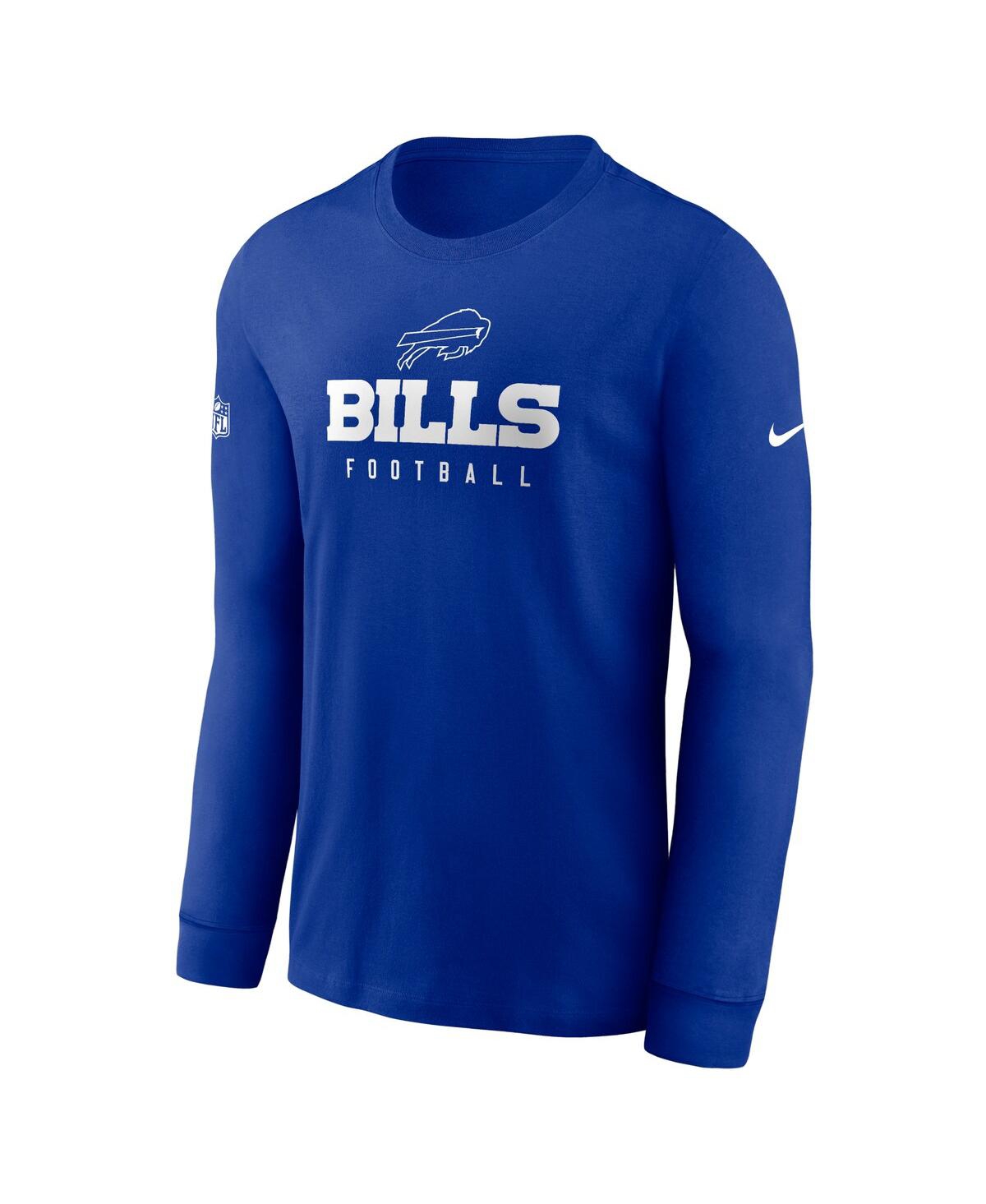 Shop Nike Men's  Royal Buffalo Bills Sideline Performance Long Sleeve T-shirt