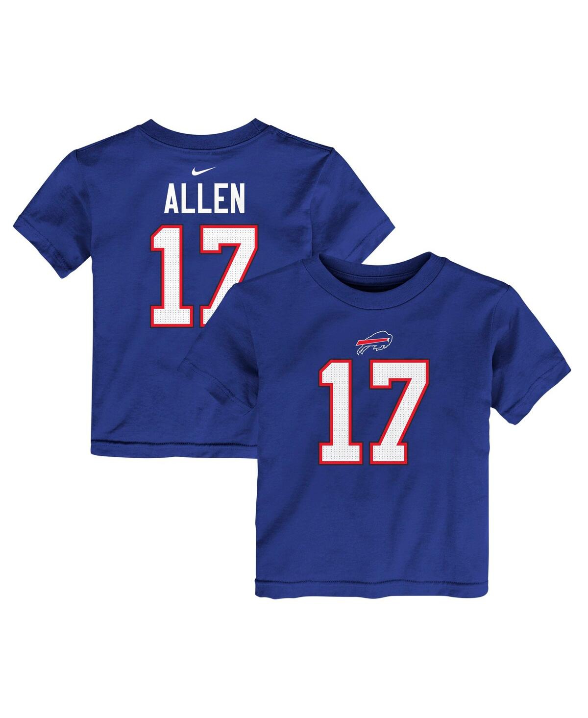 Shop Nike Toddler Boys And Girls  Josh Allen Royal Buffalo Bills Player Name And Number T-shirt